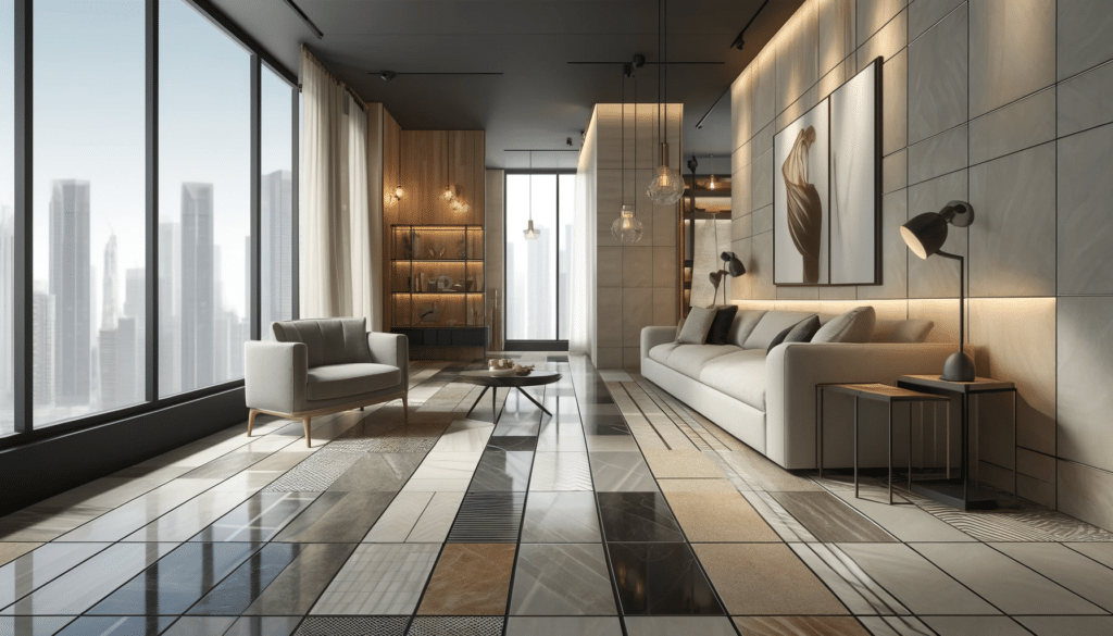 Modern Living Room Floor Tiles Trends and Ideas for 2024